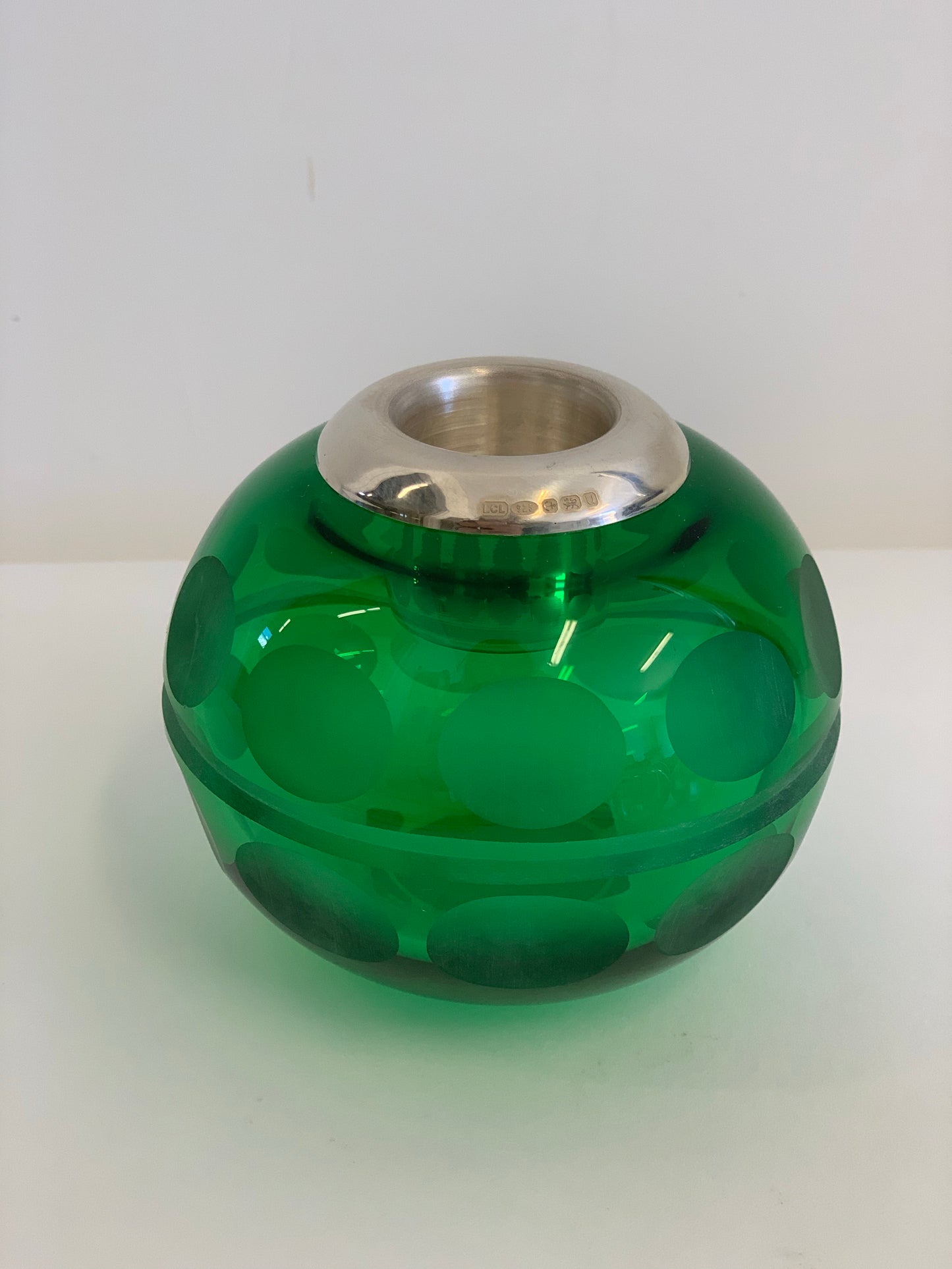 Small Hand Blown Crystal Green Match striker